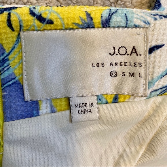 J.O.A Blue & Yellow Floral Fit & Flare Dress - Picture 6 of 6